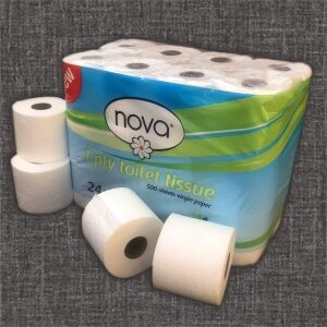 Single Ply 500 Sheet Virgin 24 Rolls