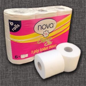 Single Ply 500 Sheets Recycled 6 Rolls